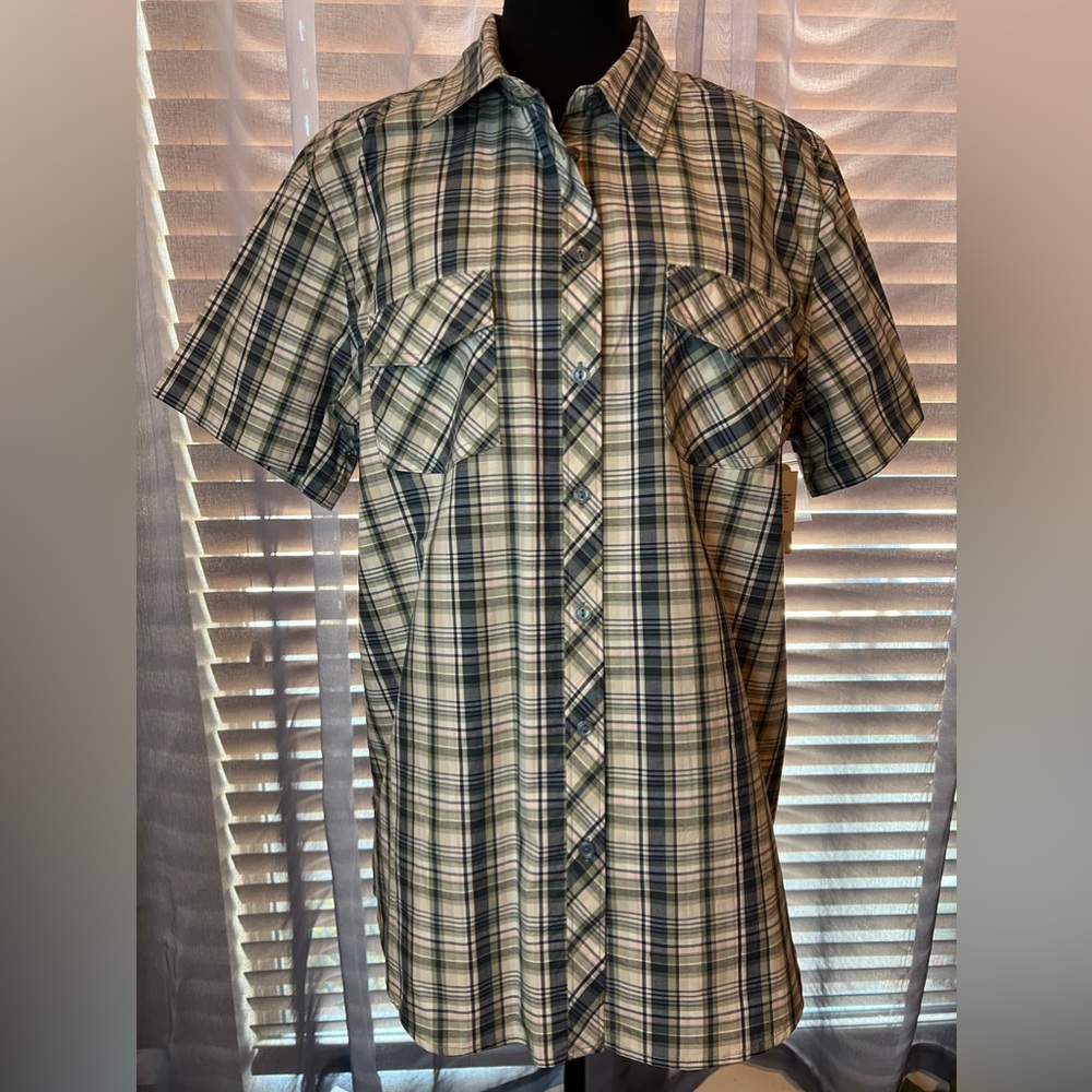 Bit & Bridle Plaid Shirt Women's Plus 1X Western Button Down Pockets Rodeo wear